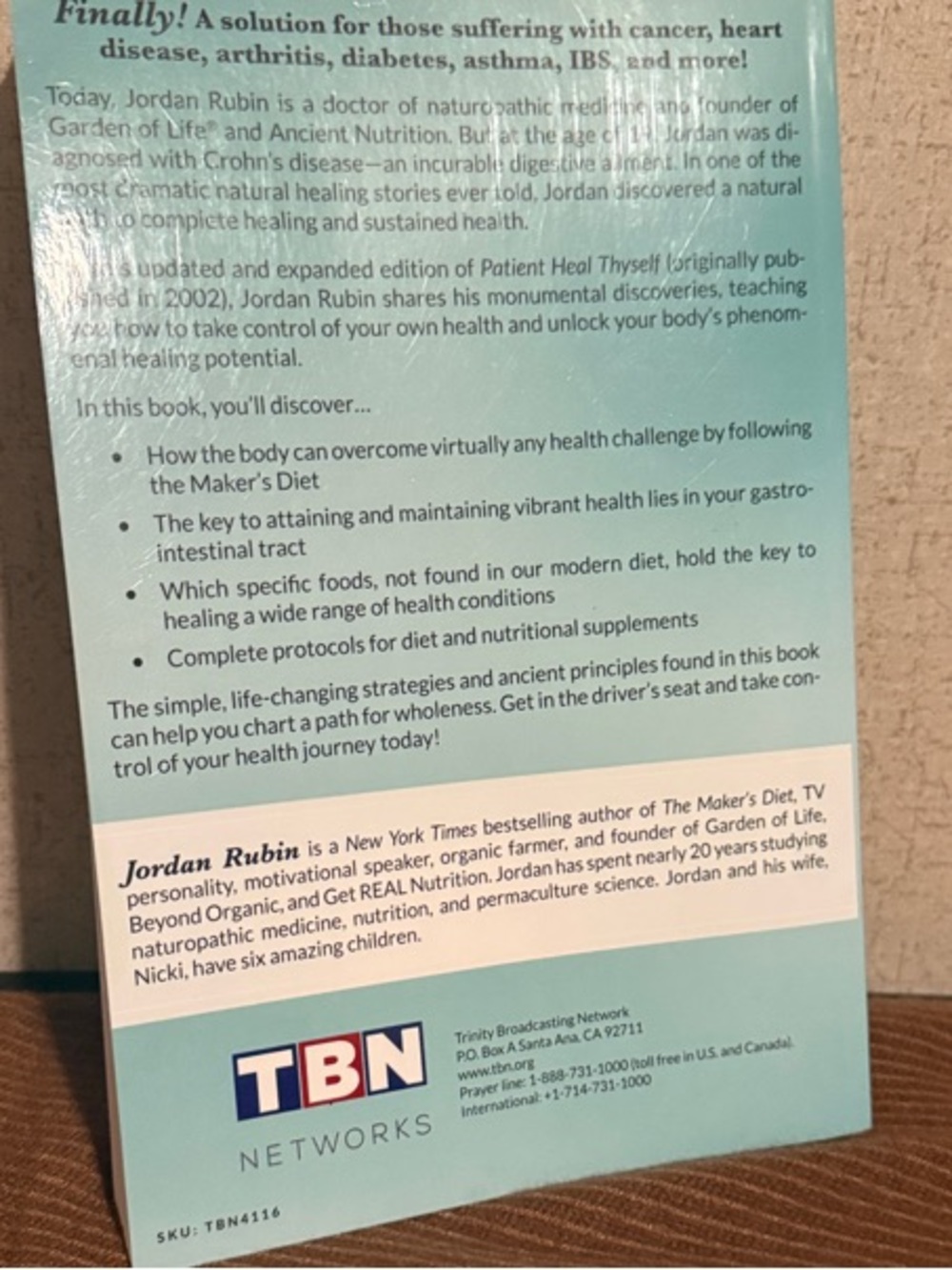 Patient Heal Thyself by Jordan Rubin - Light Teal & White Cover - Picture 2 of 2